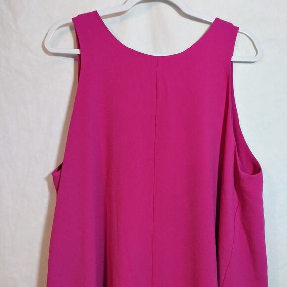 Charles Henry Magenta Sleeveless Swing Dress Bow Back Size XXL - Picture 3 of 9